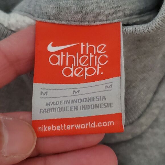Vintage Nike Sweater Womens M Grey Pullover Quarter Sweatshirt Outdoor Run Gym - Picture 2 of 12